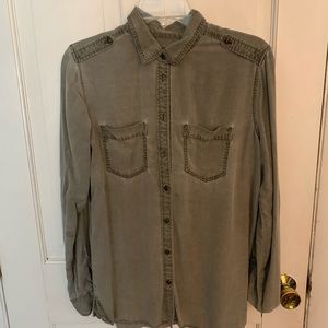 Long-sleeve green shirt from Express